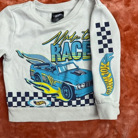 Toddler Boys' Hot Wheels Checkered Fleece Pullover | SIZE 18 M - Picture 4 of 5